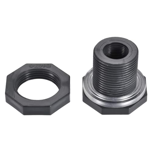 Bulkhead Fitting, G1/2 Male, Tube Adaptor Pipe Fitting with Silicone Gasket, Water Tank Connector for Rain Barrels Aquariums Water Tanks Tubs Pools Spigot, 4pcs - size: G1/2 4pcs