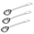3 Pcs 7.5ml/ 1/2 Tbsp Short Handle Scoops – Stainless Steel Measuring Spoons for Baking, Liquid Ingredients & Tea, Soup & Kitchen Cooking - size: 7.5ml(1/2 tbsp)