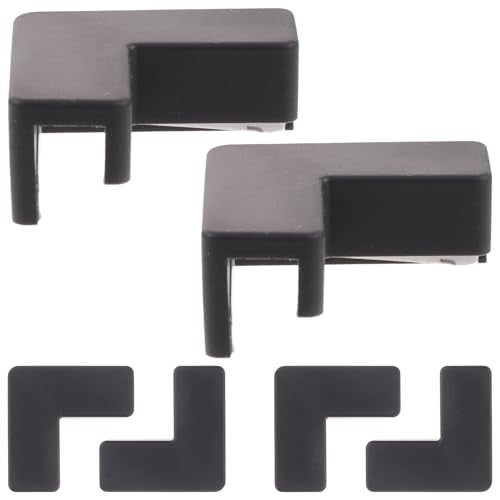 Toddmomy 6pcs Black Silicone Fish Tank Corner Protectors for Aquarium and Pet Carrier, Soft Corner Guards with Bumpers for Collision Safety and Edge Protection