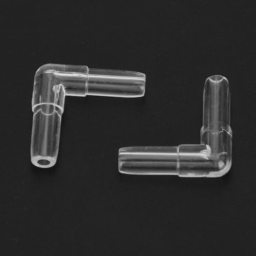 30Pcs 4mm Transparent PVC Air Tubing Splitter Kit - L Shape 3 Way 4 Way Connector for Aquarium Air Pump Accessories(L Shape Adapter) - style: L Shape Adapter