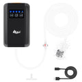 AQQA Aquarium Air Pump Fish Tank Aerator Pump Battery Backup Fish Oxygen Pump Rechargeable Portable Bubbler Pump with Air Stone, Air Tube & Check Valve (1.5W 80GPH) - size: 1.5W for up to 80 Gal
