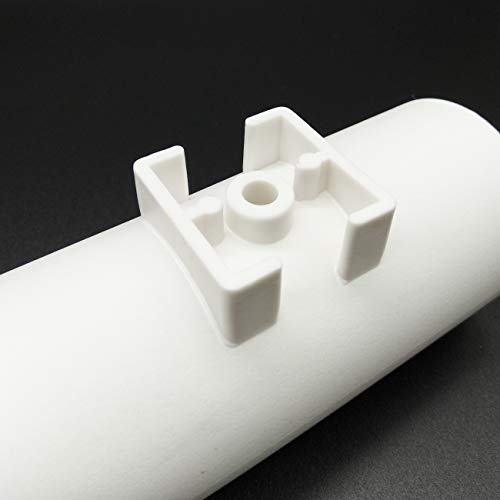TIHOOD 2PCS Tube Rod Rack - Replacement Parts and Accessories for Tournament, Deep Sea and Trolling Fishing Rod Holder with Screws - color: White