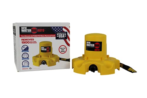 WAYNE - WaterBUG AUTO 1/4 HP 1900 GPH Auto On/Off Submersible Pump with Multi-Flo Technology - Water Removal and Transfer Pump, Yellow - style: WaterBUG Auto