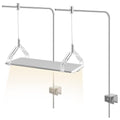 BESPORTBLE 2Pcs Aluminum Alloy Aquarium Light Stand - Adjustable Fish Tank Mount for 10 Gallon Tanks, Professional Plant Light Holder & Reptile Lamp Stand, Clip on Fish Lamp Bracket