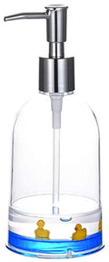 Locco Decor Acrylic Liquid 3D Floating Motion Bathroom Kitchen Vanity Accessory Soap Lotion Dispenser Ocean Cartoon Animal Theme Duck - size: 1-piece, style: Duck
