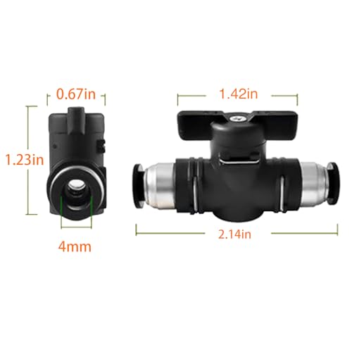 CEKER 4mm Push Connect Air Flow Control Quick Connect Tube Fittings Straight Union Pneumatic Air Compressor Valve 3Pack - size: 4MM