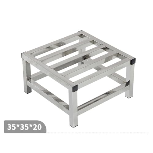 Stainless Steel Floor Bracket Rectangular Shelf with Raised Base, Fish Tank Bottom Frame, Heavy-Duty Shelf,30 * 30 * 20cm - size: 30*30*20cm