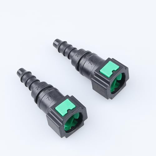 AC PERFORMANCE Fuel Quick Connector Female 5/16" Tube to Male 5/16" Barb for Rubber Hose, Pack of 2 - color: Straight - Fit for Rubber Hose, size: 5/16" - 2PCS
