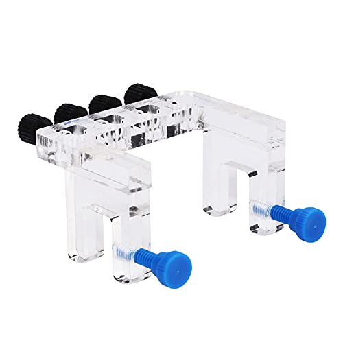 Aquarium Fixture Holder, Aquarium Choice Soft Tube Fixture Holder for Holding Doing Pump Soft Hose, Transparency Hanging 4 Way Tube Holder Tubling with Long Size Screw for Fish Tank Filter Tank