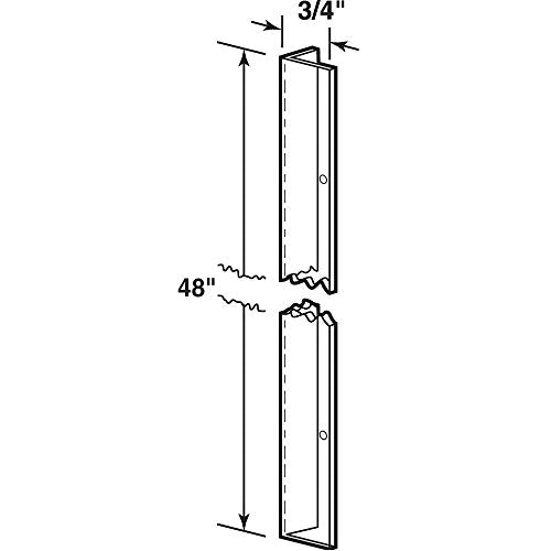 Prime-Line MP9129 Corner Shield Perforated, 3/4 In. x 48 in, Vinyl Construction, Clear, Fasteners Included (5 Pack) | Perforated, 5 Pack
