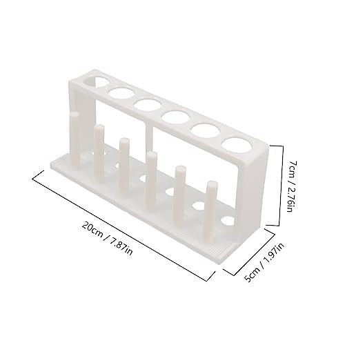 ULTECHNOVO Portable Plastic Test Tube Holder Rack Water Quality Test Tube Organizer for School Laboratory - Design for Stability White
