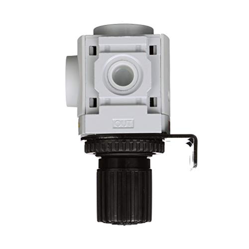 PneumaticPlus PPR Series Compressed Air Pressure Regulator - Embedded Gauge & Bracket Included (3/8" NPT) - size: 3/8" NPT