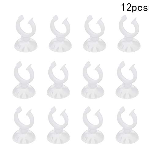 MroMax Aquarium Suction Cup Clips Airline Tubing Hose Heater Clips Clamps Holder for Fish Tank Clear 19mm to 22mm 12Pcs - size: 12pcs 19mm to 22mm