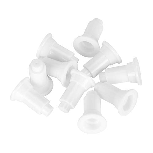 Aquarium Divider Support Feet | 100 Pcs PVC Fish Enclosure Partition Stands | Adjustable Height for Simple Maintenance/Steady Setup (White) - color: White