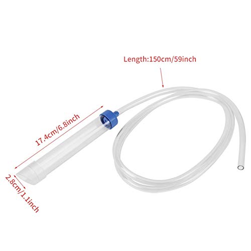 Aquarium Gravel Cleaner Siphon Tube, Fish Manual Water Changer Gravel Cleaner Siphon Tube for Cleaning and Changing Water in