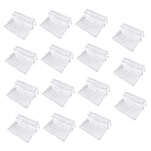 BESPORTBLE 15pcs Fish Tank Accessories Acrylic Clips Support Bracket Cover Holder for Aquarium Rack
