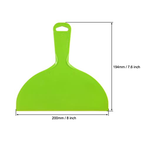 uxcell Putty Scraper 8" Plastic Flexible Putty Knives Disposable Spreader for Taping Drywall Wall Painting Green 2pcs - size: 8"