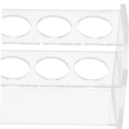 Veemoon 6holes Test Tube Rack Acrylic Organizer for Test Tubes Lab Storage Lightweight and Compact Design for Easy Carrying and Organization