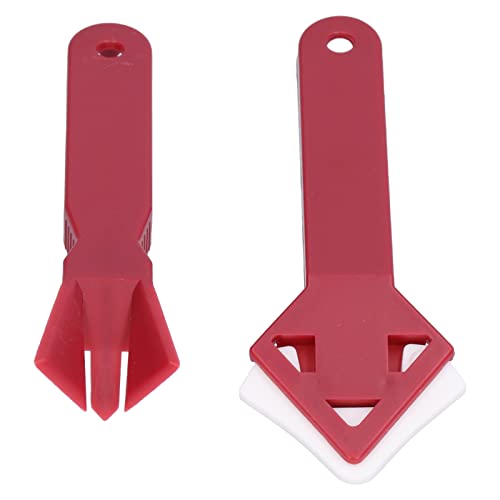2-Pack Silicone Window Scraper Glass Glue Remover Angle Sealant Tool for Kitchen Bathroom Multi-Surface Cleaning