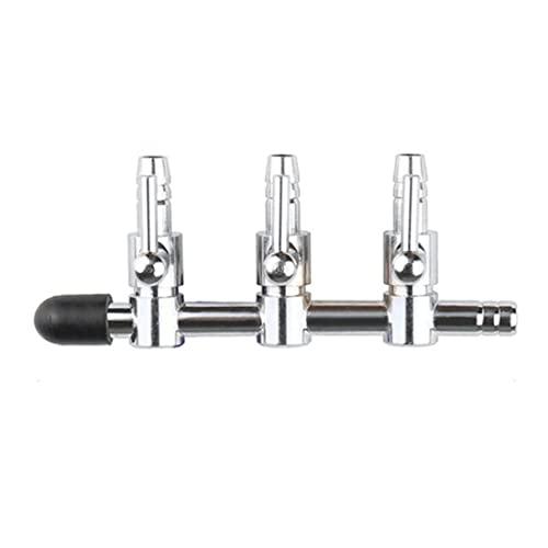 Aquarium Fish Tank Air Flow Control Lever Pump 3 Way Inline Manifold Air Flow Pump Tubing Splitter Lever Control Valve 4-Pack