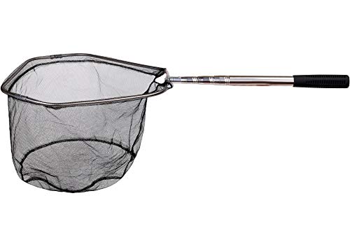 RESTCLOUD Fishing Landing Net with Telescoping Pole Handle, Fishing net Freshwater for Kids Men Women, Extend to 40-63 Inches - style: D: Strong Stainless Handle, 48" Full