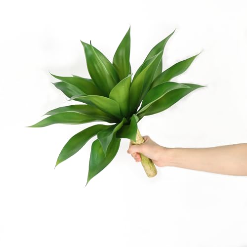 COTSEN 2 Pcs Large Size Artificial Agave Succulent Plant 17 inch Faux Stems Fake Plant for Family Indoor Outdoor Decor