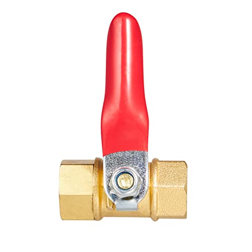 Brass Ball Valve Shut Off Switch, Tubing Fitting Straight Coupling Adapter 2pcs (1/4" NPT Female x 1/4" NPT Female) - size: 1/4" NPT Female x 1/4" NPT Female