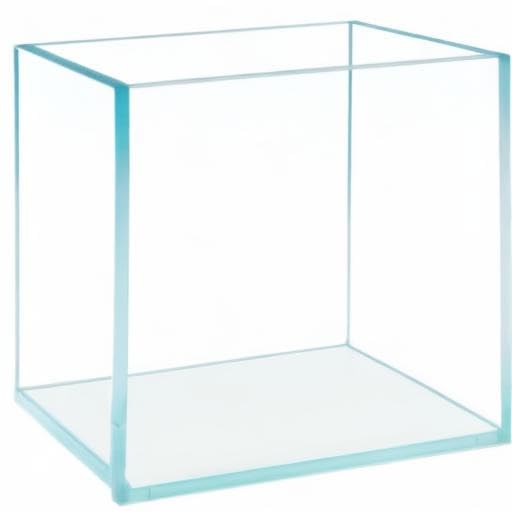 Cube Rimless Frameless Extra Clear All Glass Aquarium, Low Iron Glass Tank, 5mm Glass, White Leveling Mat Included, w/Lids Options - size: 2 GAL 7.8x7.8x7.8 in