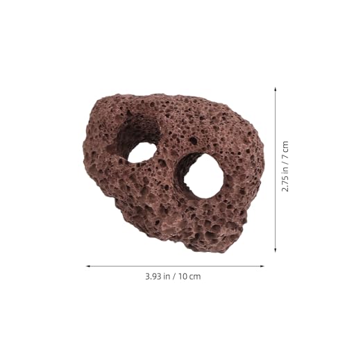 DOITOOL Lava Rock Aquarium 6pcs Volcanic Rocks Small Dark Brown Volcanic Pumice Stones, Aquarium Stones Aquascaping for Fish Tank Decoration, 3.93x2.75x1.57inch