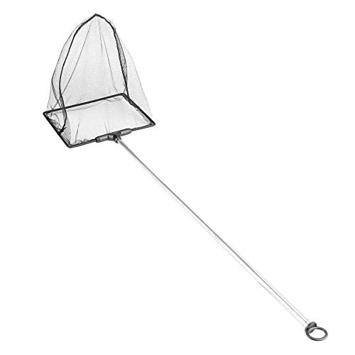 Lpraer Aquarium Fish Net with Extendable Stainless Steel Long Handle Fine Mesh Net for Fish Tank - size: Large