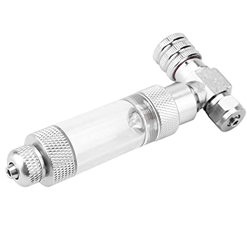 Fish Tank CO2 Needle Check Valve, Aquarium System CO2 Regulator Bubble Counter DIY Accessory Stainless Steel Generator Flow Control Single Head Micro metering Needle Valves Air Pump Diffuser