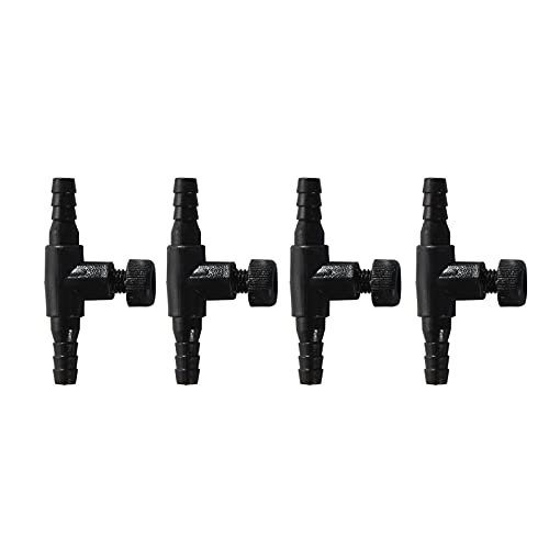 Aquarium 25 Feet 3/16 Inch ID Flexible Airline Tubing Come with Check Valves, Suction Cups, Air Stone, Control Valves and Connectors (Black)