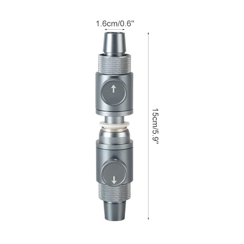 DONGKER Aquarium Double Tap Connector,Aluminum Alloy Quick Release Double Tap Valve with Water Flow Control Knob for Aquarium 12mm/16mm/20mm I.D. Water Pipe - size: 12 16mm