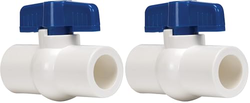 Homewerks VBVP40E5B Ball Valve VC Schedule 40, x Solvent, 1-Inch, 1 Inch, Blue (Pack of 2) - size: 1 Inch (Pack of 2)