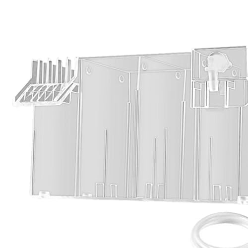 Aquarium Filter Hang on Back External Filter Box Multilayer Filtration Drawer Tray Easy Maintenance Quiet Water Circulation Suitable for Fish Tank, Clear 26x13.5x15cm - color: Clear 26x13.5x15cm