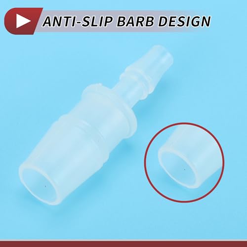5 Pcs Aquarium Plastic Hose Barb Fitting 7/32" to 7/16" Hose ID Connectors Clear Plastic - size: 7/32"-7/16"