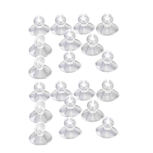 20Pcs Aquarium Suction Cup Clips Set, Fish Tank Air Line Holder, Clear Plastic for Glass Fish Supples
