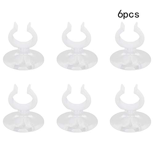 MroMax Aquarium Suction Cup Clips Airline Tubing Hose Heater Clips Clamps Holder for Fish Tank Clear 23mm to 27mm 6Pcs - size: 6pcs 23mm to 27mm