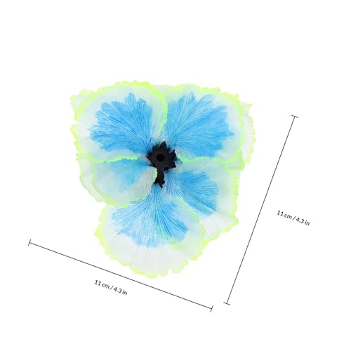 Cabilock Fish Tank Adornment Vivid Aquatic Plant Decor Blue Silicone Plastic Water Grass Ornament for Aquarium Landscape Decoration