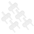 M METERXITY 5-Pack Aquarium Air Valve 8mm to 4mm 2-Ways, Plastic Air Line Tubing Splitter Connector Flow Control Pump Accessories for Aquarium/Fish Tank/Garden/Agricultural/Irrigation [White]
