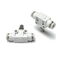 Pneumatic SCF Series 1/8 Inch Tube OD Air Flow Control Valve,Union Pneumatic Speed Control Flow Controller White SCF-1/8(Pack of 2) - color: White, size: 1/8" OD