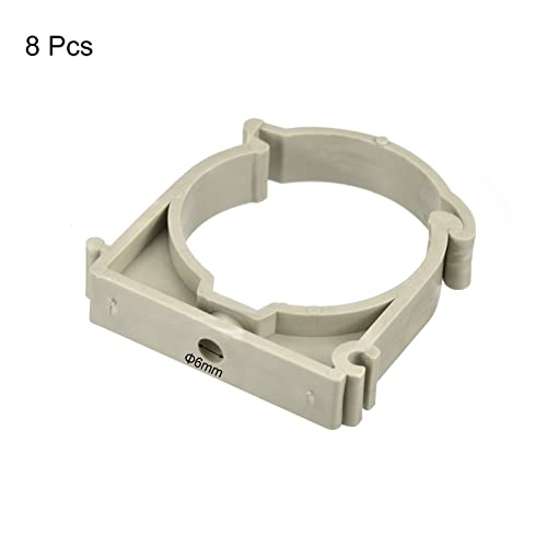 uxcell 50mm Dia Pipe Clamps Clips, PPR Water Hose Fittings Tube Holder with Lock for Water Supply Gray 8 Pcs - color: Gray, size: 50mm