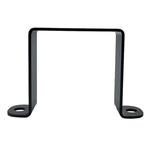 6 PCS 2.5x2.5" Square Pipe Tube Strap Clamps,2.5 inch metal u shaped bracket, steel u clamp bracket for mounting,Powder Coated Black - size: 2.5" x 2.5"