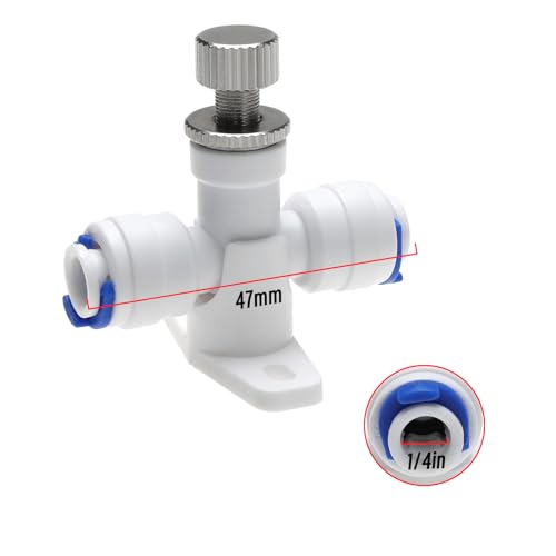 2pcs RO Water Flow Control Valve Compatible with 1/4 Inch Hose OD POM Plastic for RO Water Systems/Pure Water Systems/Water Purifiers/Water Dispensers