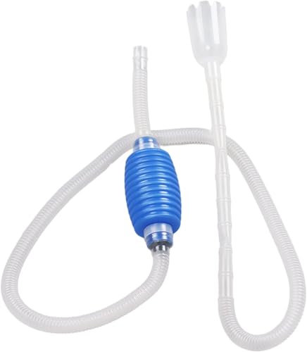 Manual Fish Cleaner, Mini Portable Fish Toilet Suction Machine Convenient Simplely Use Aquarium Siphon Water Changer with Filter for Aquarium Drainage Water Filling and Sucking