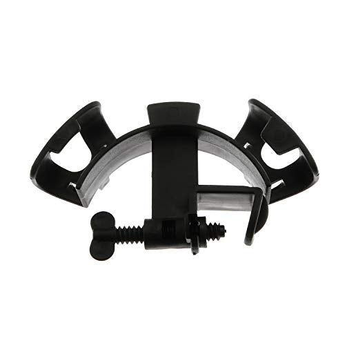2pcs Aquarium Water Tube Clamp Adjustable Plastic Fish Tank Pipe Holder Fixed Clips(Black)