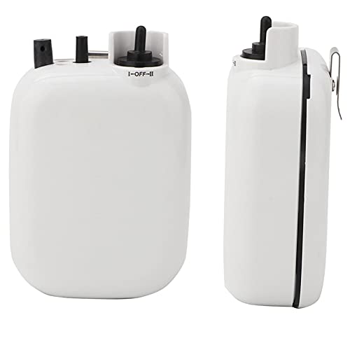 GLOGLOW Silent Portable Mini Fishing Oxygen Pump Fishers Accessory Air Pump for Water Movement and Oxygen Double Speed Adjustment