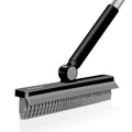 SetSail Grout Cleaner Brush with Long Handle, V-Shaped Floor Scrub Brush Swivel Grout Brush Stiff Bristle Floor Grout Scrubber for Bathroom, Tile Line, Crevice, Kitchen, Wall, Deck, Garage, Black Grey - color: Black Grey