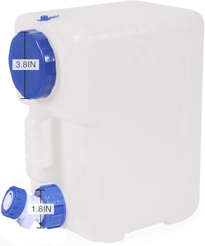 3.9 Gallon/15L Water Container with Spigot, Portable BPA Free Water Jug, Multifunction Water Tank for Camping Outdoor Hiking Picnic Supplies, Emergency Stroage, 2 Pack - size: 4 gal, 2 pack