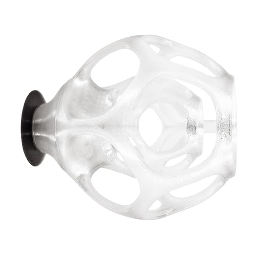 Maze Shrimp Hide | Shrimp Protector & Swim-Through Hideout – Aquarium Plant Holder & Fish Tank Decor with Suction Cup (Clear White, Regular) - color: Clear White, size: Regular